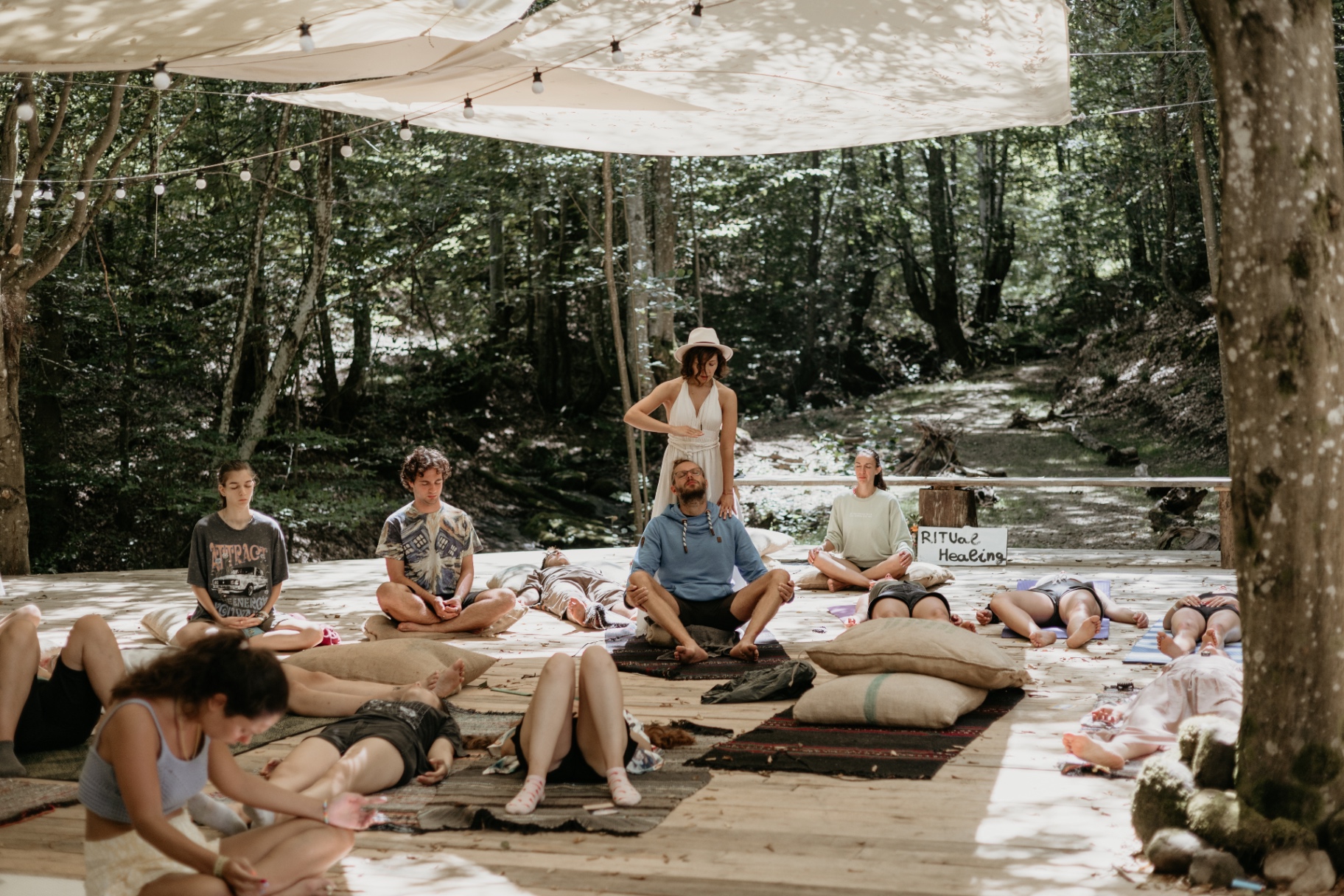 Corporate breathwork ceremony for a leadership team